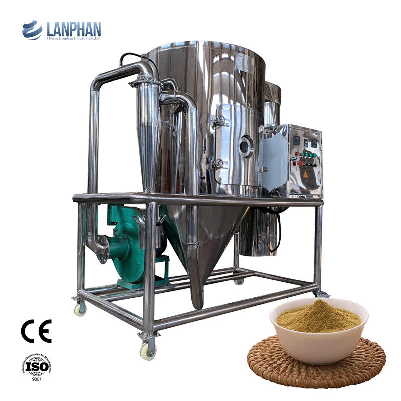 Máquina de secado por pulverización centrífuga de evaporación de agua de 10 kg/h con velocidad de la boquilla de 22000 rpm y temperatura de entrada de 180° 250° C