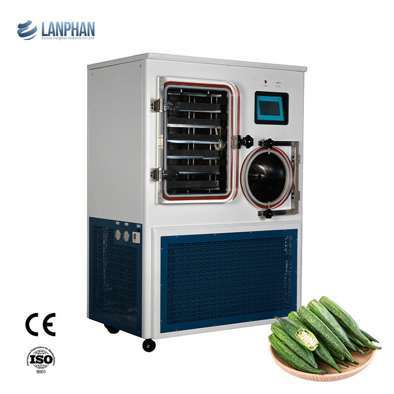 Liofilizador de laboratorio con sistema refrigerado por aire, capacidad de captura de agua de 6 kg/24h y temperatura de trampa fría de < -75°C