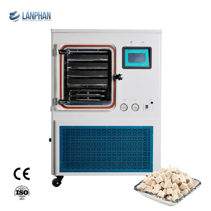 Liofilizador de laboratorio con área de liofilización de 0.4 m², sistema refrigerado por aire y capacidad de captura de agua de 6 kg/24h