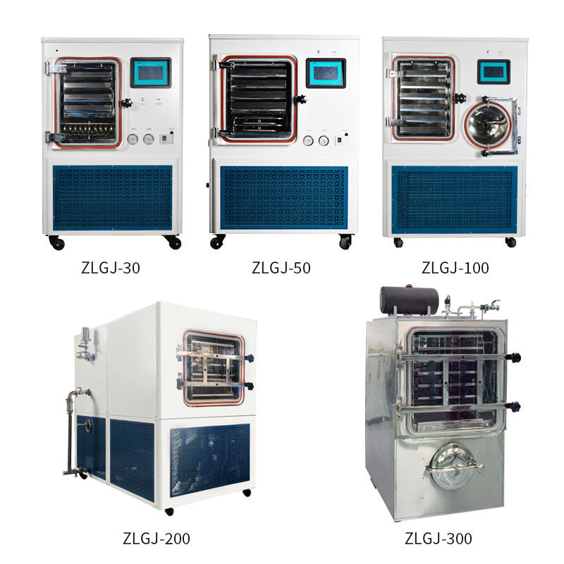 Liofilizador de laboratorio con área de liofilización de 0.4 m², sistema refrigerado por aire y capacidad de captura de agua de 6 kg/24h