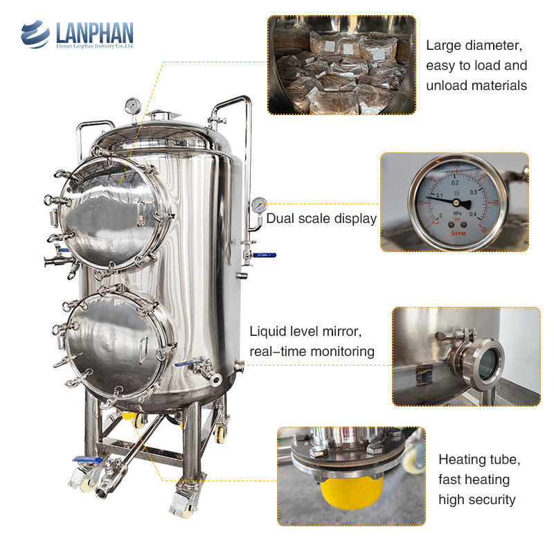 Esterilizador de vapor de autoclave vertical de fase única de 220 V con capacidad de 330 L y presión de trabajo de 15 PSI