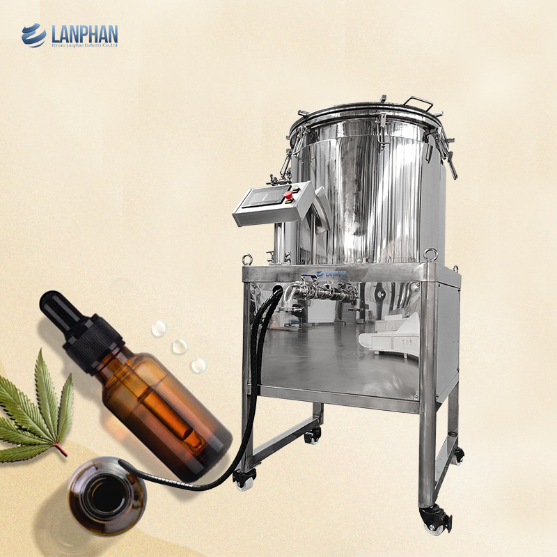 Máquina de extracción de tricomas de 75 galones burbuja de hachís hielo agua Tricomas separador extractor sin disolvente