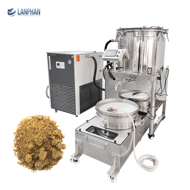 Máquina de extracción de tricomas de 75 galones burbuja de hachís hielo agua Tricomas separador extractor sin disolvente