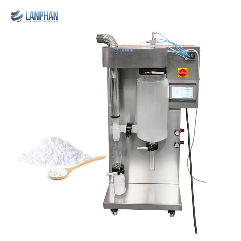 Máquina secadora por aspersión de acero inoxidable con evaporación de 2L/H y calentamiento eléctrico para leche en polvo y jugo