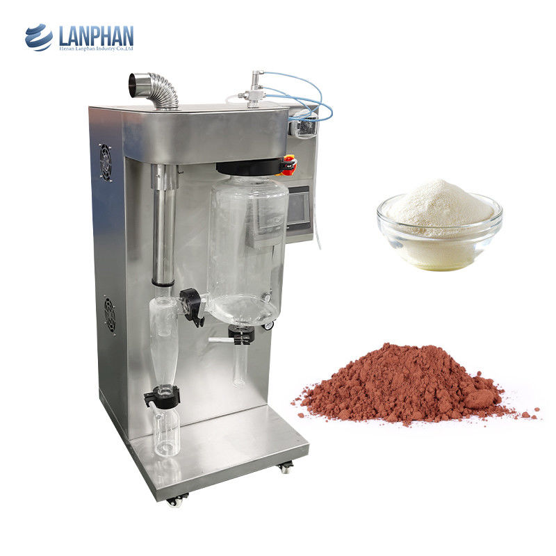 Máquina secadora por aspersión de acero inoxidable con evaporación de 2L/H y calentamiento eléctrico para leche en polvo y jugo