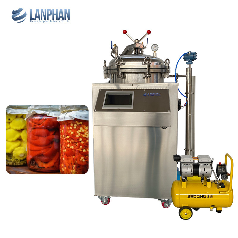 75l 100l 150l Contador de alimentos de alta presión Esterilizador de retorta de presión para alimentos embotellados