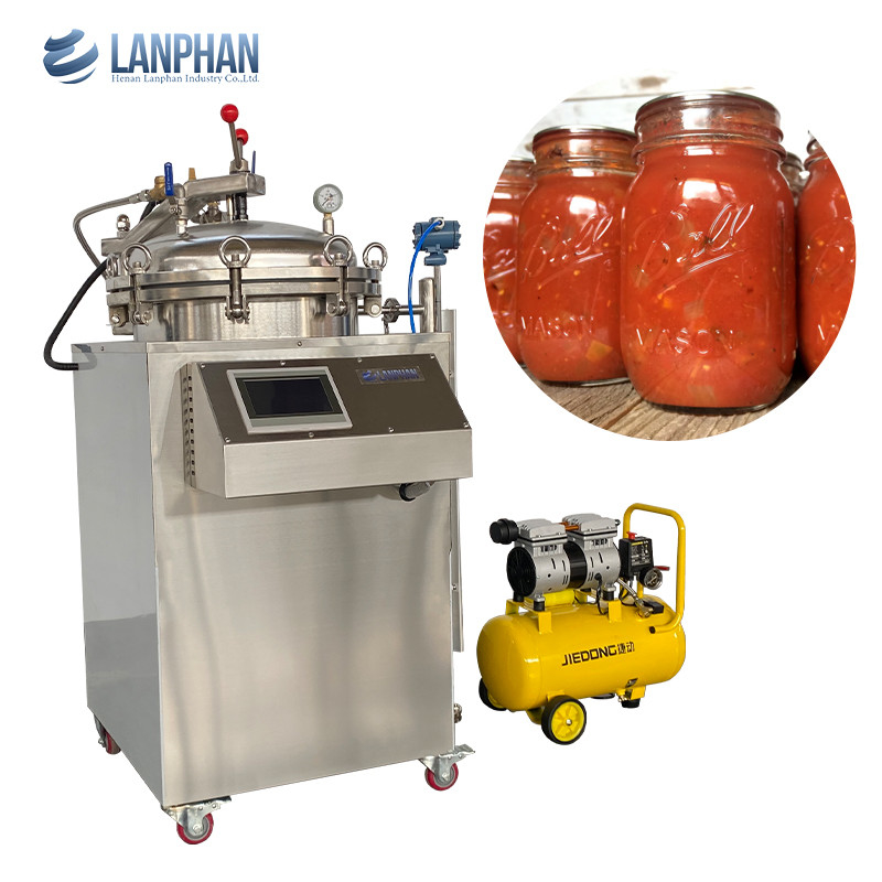Baño de agua Retorte de contrapresión vertical Autoclave para alimentos con embalaje al vacío