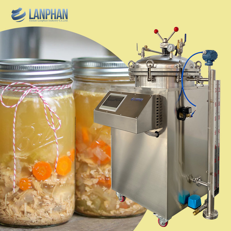 Baño de agua Retorte de contrapresión vertical Autoclave para alimentos con embalaje al vacío