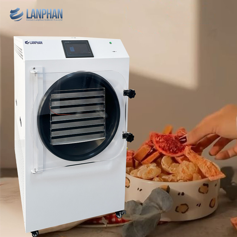 Lanphan 7-Tray Medium Freeze Dryer para el hogar Negro Blanco Freeze Dry en el hogar para fruta alimenticia