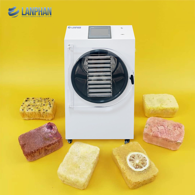 10 bandejas Máquina de secado por congelación con vacío Dulces Té de frutas Leche Alimentos Secadores por congelación para uso doméstico