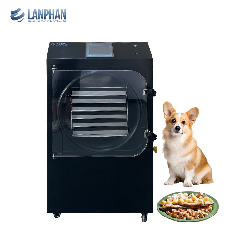 25KG/H Máquina de secado congelado con vacío negro para mascotas Tratamiento de alimentos para el hogar Laboratorio secador congelado