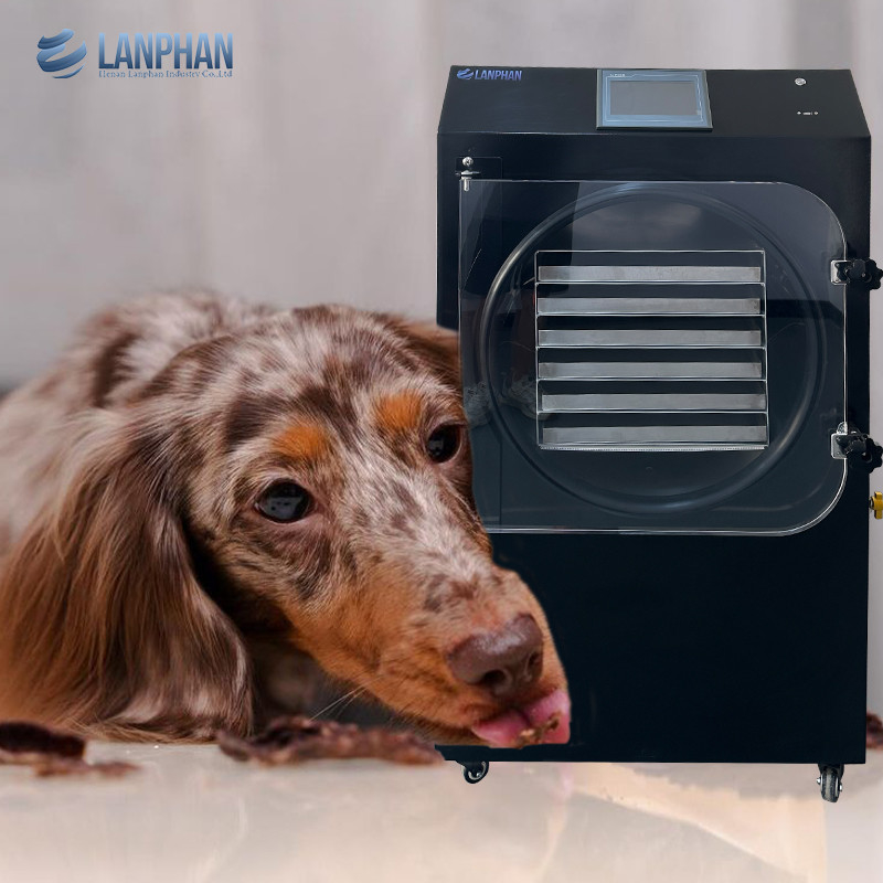 25KG/H Máquina de secado congelado con vacío negro para mascotas Tratamiento de alimentos para el hogar Laboratorio secador congelado