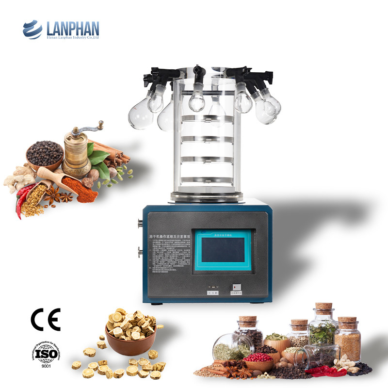 0.1m2 3-4kg Mini Laboratorio secador de congelación liofilizador máquina secadora de congelación con bomba de vacío