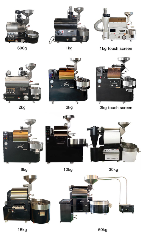 Inicio Escritorio 1000g Medio aire caliente de acero inoxidable Fabrica de máquinas tostadoras de granos de café
