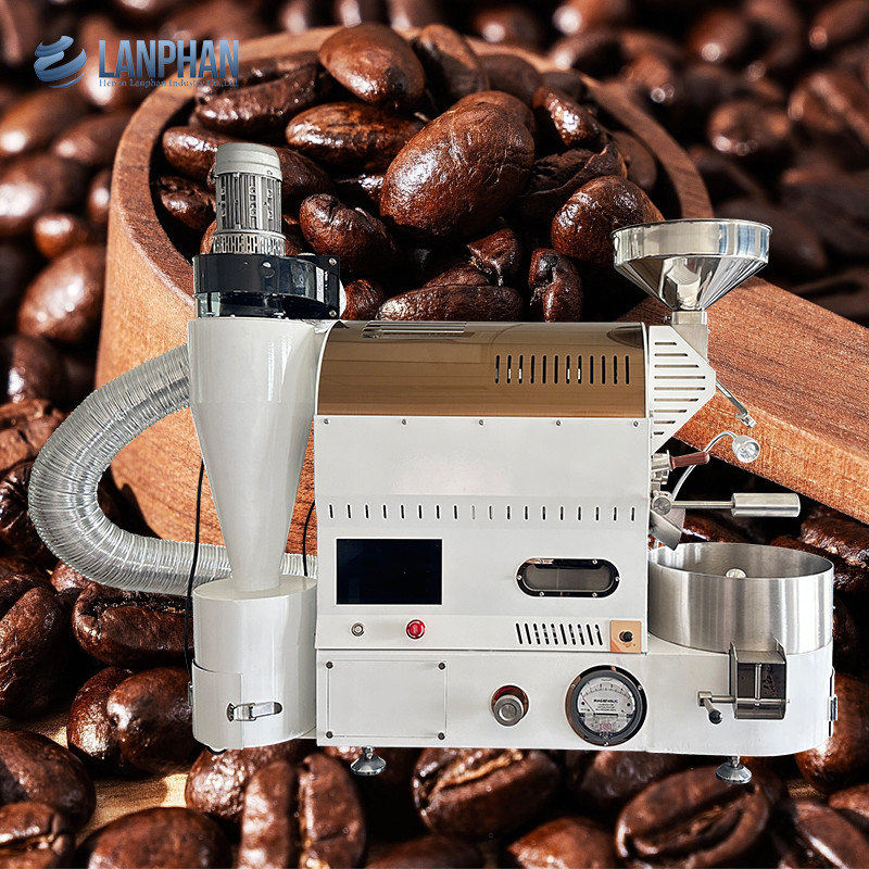 Inicio Escritorio 1000g Medio aire caliente de acero inoxidable Fabrica de máquinas tostadoras de granos de café