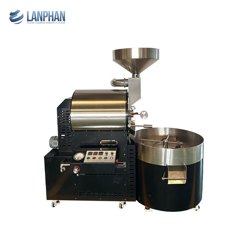 Roaster de aire medio caliente Tambor Roaster de café de aire medio caliente Máquina de tostado de café para fábrica