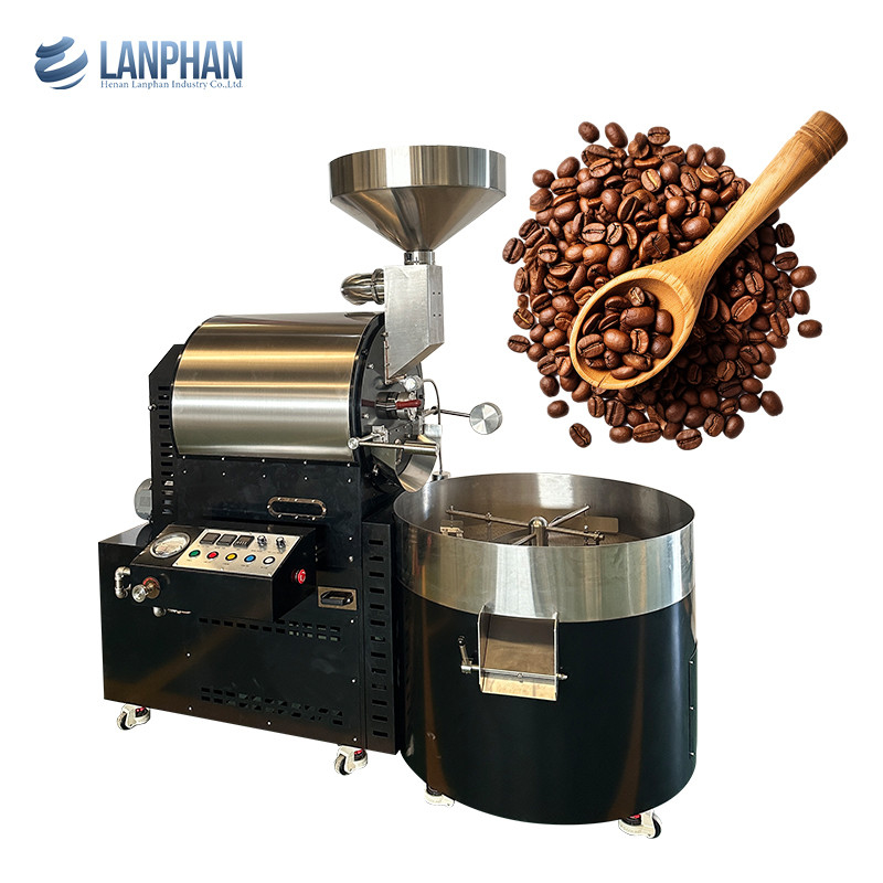 Roaster de aire medio caliente Tambor Roaster de café de aire medio caliente Máquina de tostado de café para fábrica