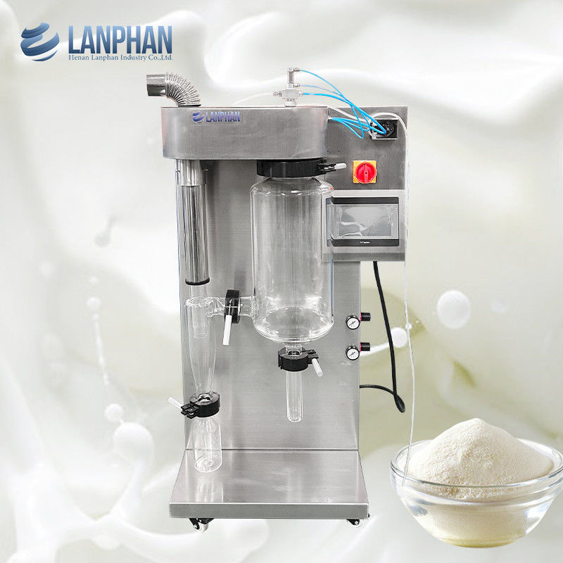 Mini Lab 2L secador de spray de vidrio para hacer polvo de sabor de leche jugo de frutas en polvo