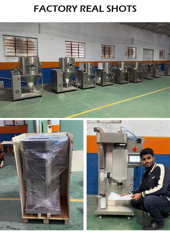 2L/H Aparato de secado por rocío de pulverización Sistema de secado por rocío Máquina de secado por rocío para leche