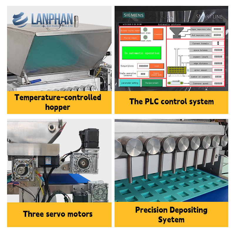 Stainless Steel 25Liter Hopper 60-100kg/h  Gummy Candy Chocolate Make Machine Gummy Depositer