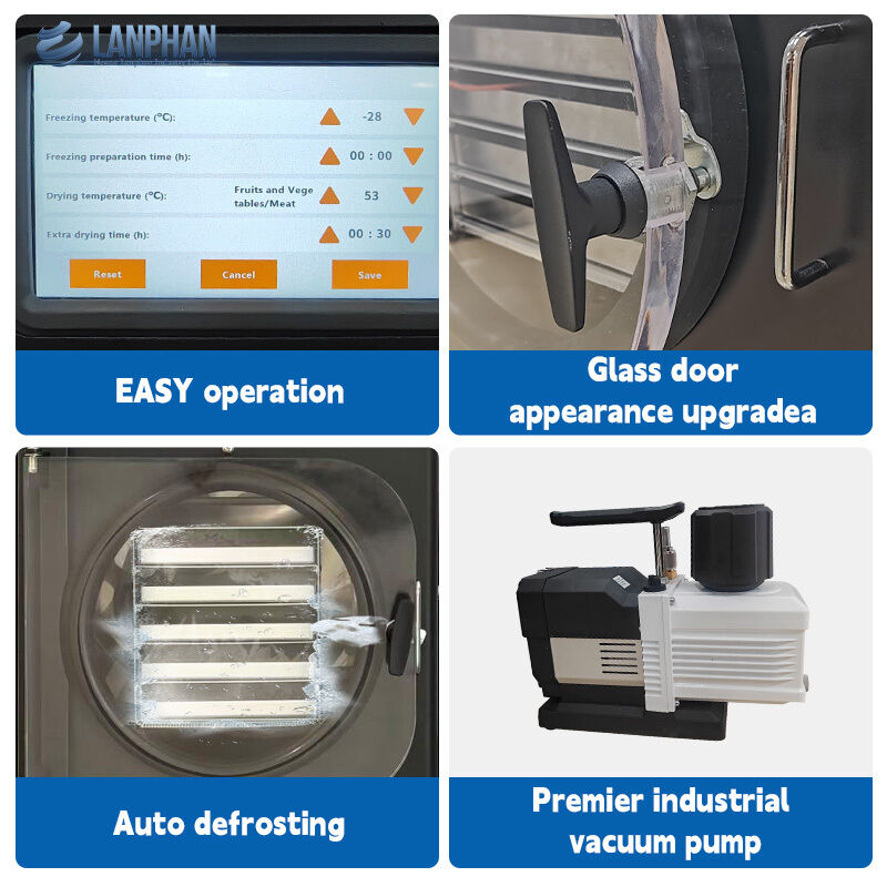 Máquina automática pequeña de liofilización al vacío de 4-6 kg para alimentos, frutas y carne, para uso doméstico