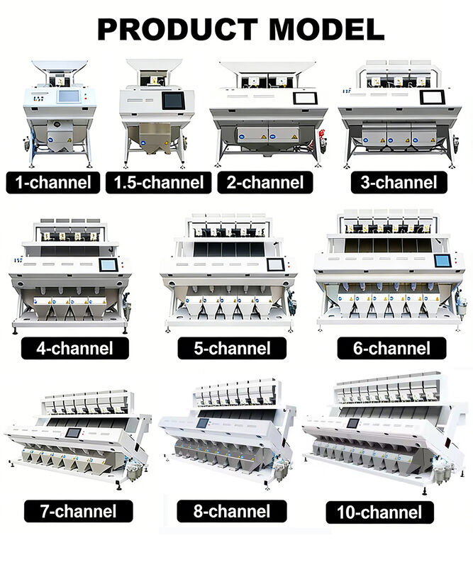 Clasificadora de color de un solo conducto para la clasificación de gusanos de la harina, clasificadora óptica de arroz, máquina clasificadora de arroz