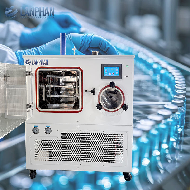 Liofilizador industrial de laboratorio para liofilización por lotes de 8 kg/lote, productos farmacéuticos, productos microbianos