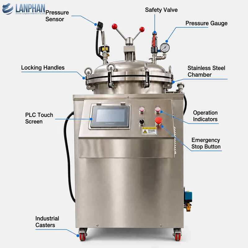 Máquina de alimentos pequeña de retortas de 75/100/150L, máquina de enlatado de retortas, autoclave, esterilizador de retortas