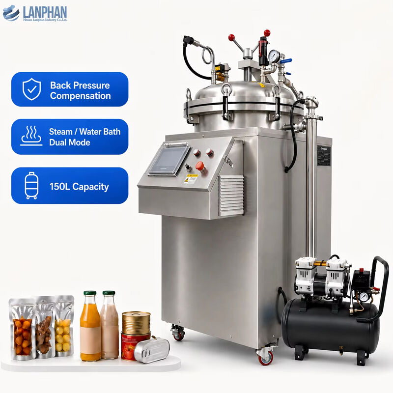 75L/100L/150L Esterilizador de retortes de frascos Máquina de retortes pequeña en la industria alimentaria