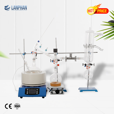 equipo de laboratorio del borosilicate G3.3 de la destilación de la trayectoria corta 2L alto