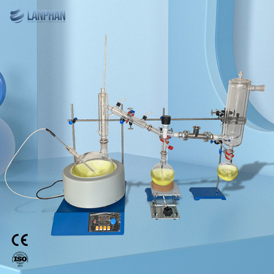 Aparato molecular de la destilación de la trayectoria corta equipo de la evaporación de 5 litros