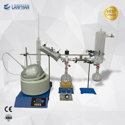 Alto equipo de la destilación de la trayectoria corta del vacío del Borosilicate para el laboratorio 5L