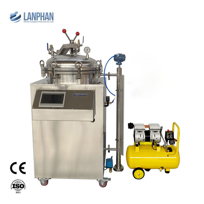 Autoclave vertical industrial de 100 litros Equipo de retorte de rociado de agua para botella