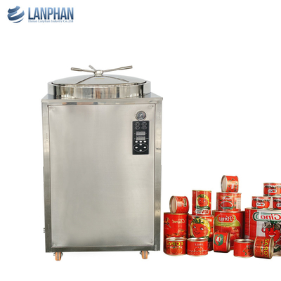 Esterilizador vertical de 230L Autoclave vertical de vapor de 8KW con rueda de mano para sustrato de hongo