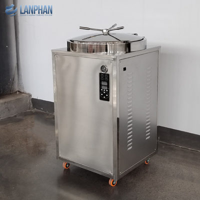 Esterilizador de vapor automático de presión vertical de laboratorio Autoclave con 3 cestas