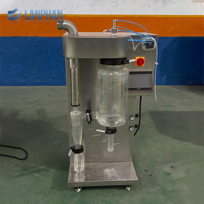 1500 ml/h ~ 2000 ml/h Secadora con aerosol de laboratorio de vidrio para leche de tomate café huevo en polvo suero de leche