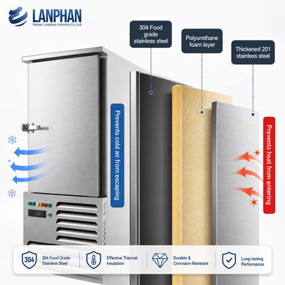 300L -80 Degree Blast Freezer 10 Trays Food Grade Ultra Low Temperature Deep Blast Freezer